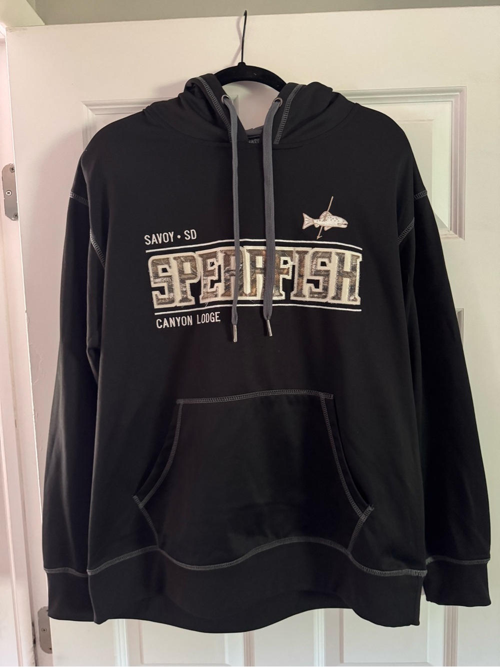 Spearfish Canyon Lodge Graphic Hoodie - Black with Gray Accents